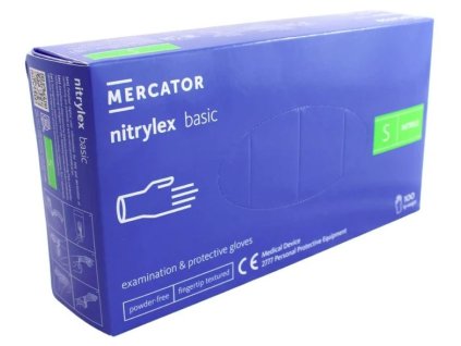 Nitrilové rukavice S MERCATOR tmavo modré 100ks