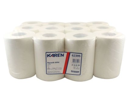 Papierová utierka KAREN 14cm,65m 2-vrstvové, balenie 12ks Centerfeed 62395