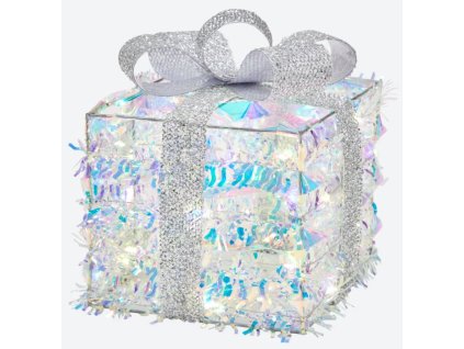 Darček pozlátený 20LED 14x15cm