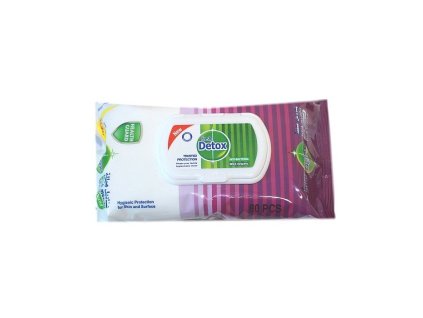 Vlhčené utierky antibakterialne Detox /80ks
