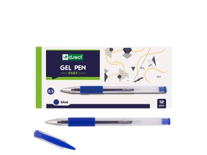 Gélové pero modré D.rect 2603
