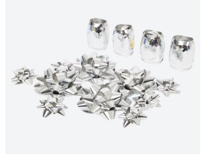 Darčekové stuhy a rozetky v krabičke 4x10ks