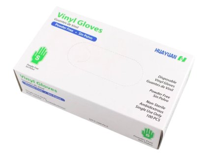 Vinylové rukavice jednorázové S 100 ks priehľadné