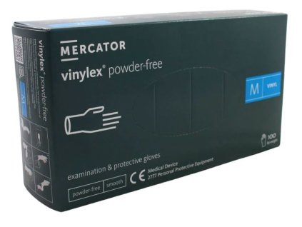 Vinylové rukavice MERCATOR M 100 ks transparent