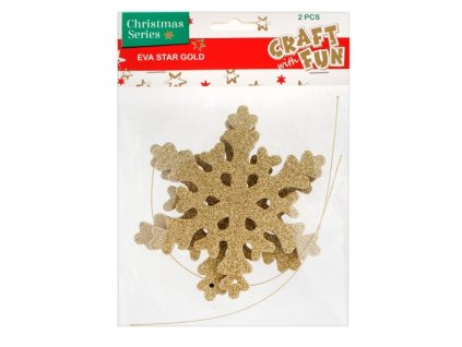 CF Penová snehová vločka zlatá