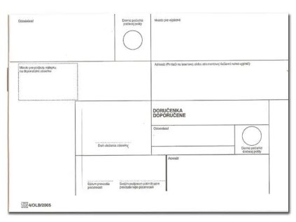 Obálka C5 doporučene /50ks