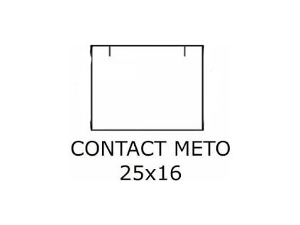 Etikety 25x16 biela hranaté Contact Meto