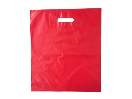 Taška PE 360x460/40mic.s výsekom červené