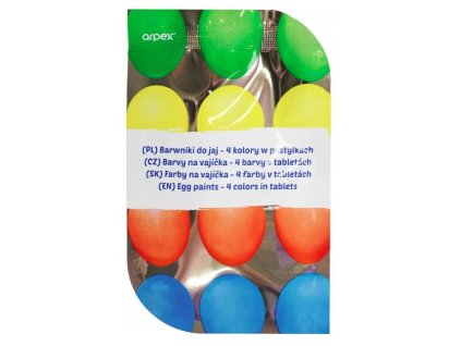 Farby na vajíčka 4 farby Arpex
