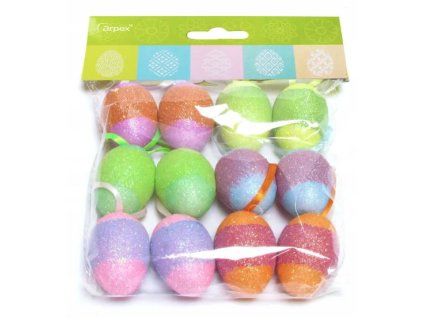 Trblietavé kraslice 4cm v sáčku/12ks Arpex