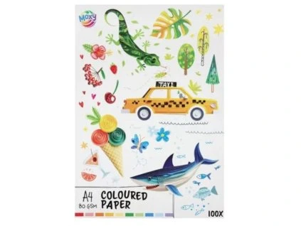 Farebný papier A4/80g/100ks MOXY
