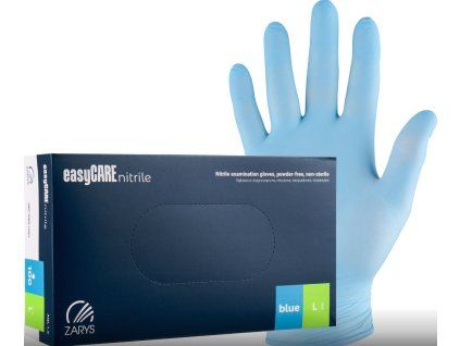 Rukavice nitrilové easyCARE L/100 ks modré
