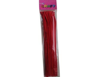 Ženilkové drôtiky 30cm/25ks červené