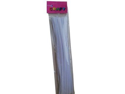 Ženilkové drôtiky 30cm/25ks biele