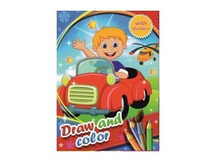 Omaľovánka A4 so samolepkami  mix