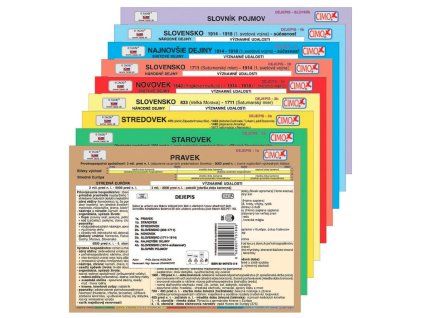 Kartičky Dejepis - súbor 1-9