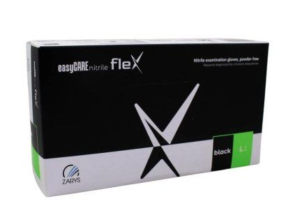 Rukavice nitrilové easyCare Flex L/100 ks čierne