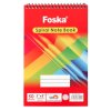 Blok A5/50 listov horná 12,6x20,3cm špirála DW1001 linkovaný Foska