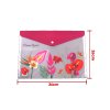 Obálka s gombikom A4+ Kvety 36x26 cm