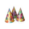 Papierové čiapky/6ks Happy Birthday