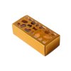 Krabička na makronky zlatá so zdobeným okienkom 13x6x4cm/na 4kusy