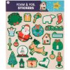 Vianočné nálepky bublinkové mix 18ks