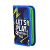 Peračník 1-zipsový plný 27-dielny 2-klopy LET´S PLAY FOOTBAL