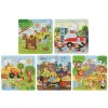 Drevené puzzle 15x15cm, mix 5 vzorov