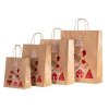 Papierová taška 22 x 10 x 31 cm Kraft Vianočný Strom