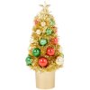 Mini vianočný stromček s guľami farebný