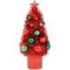 Mini vianočný stromček s guľami farebný