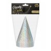 Klobúčiky papierové /96ks strieborné hologramové