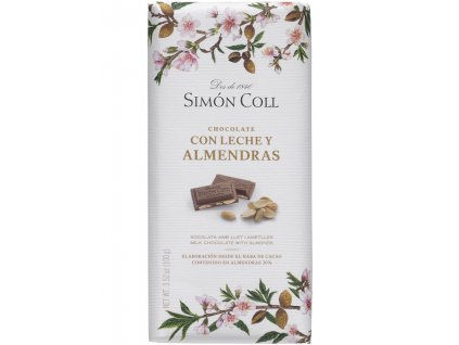 Simon Coll mlecna cokolada s mandlemi 100g