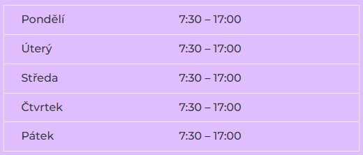 otevírací doba