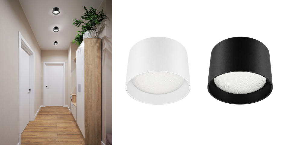 Kompaktní svítidlo určené pro stropní přisazenou montáž v interiéru s prizmatickým difuzorem. Světelný zdroj - SMD LED. Lampa je vyrobena z hliníku.