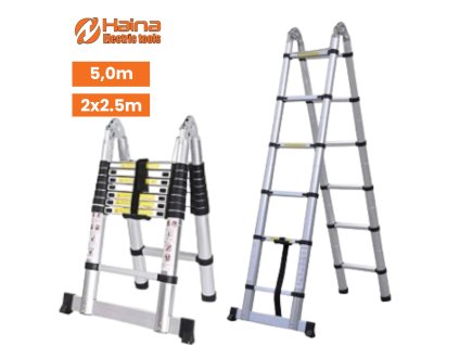 TELESKOPICKÝ REBRÍK 5M  /  DVOJITÝ REBRÍK 2,5M