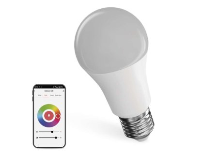 Chytrá LED žárovka GoSmart A60 / E27 / 9 W (60 W) / 806 lm / RGB / stmívatelná / WiFi