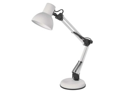 Stolní lampa LUCAS na žárovku E27, bílá