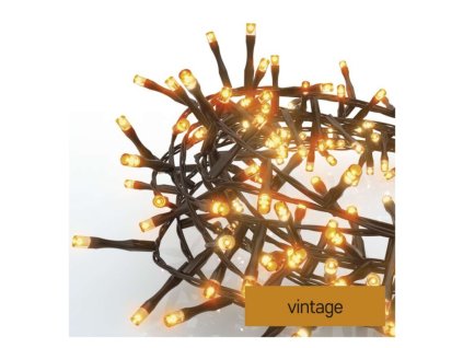 LED vánoční řetěz – ježek, 6 m, venkovní i vnitřní, vintage, časovač