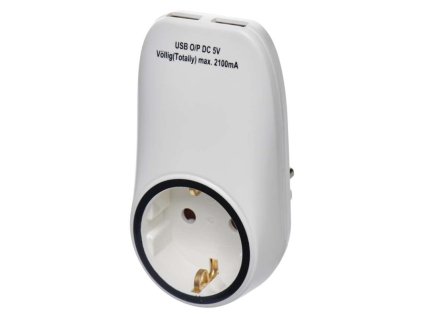 Zásuvka s 2× USB SCHUKO