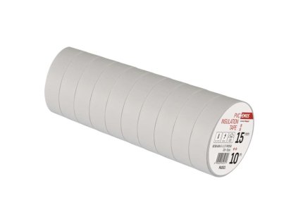 Izolační páska PVC 15mm / 10m bílá