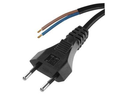 Flexo šňůra PVC 2× 0,75mm2, 3m, černá
