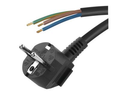 Flexo šňůra PVC 3× 1,0mm2, 5m, černá