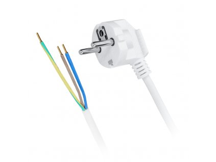 Solight flexo šňůra, 3x 1mm2, bílá, 2m