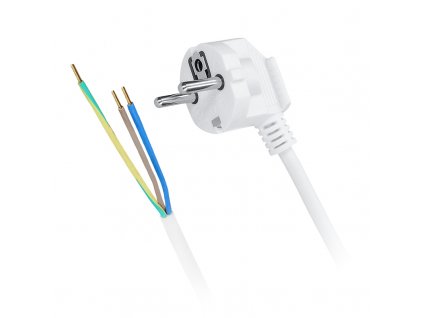Solight flexo šňůra, 3x 1,5mm2, bílá, 3m