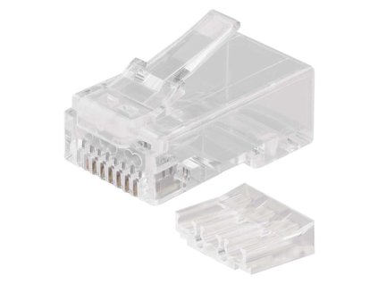 Konektor RJ45 pro UTP kabel (drát), bílý, balení 20ks