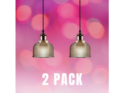 Skleněný Amber lustr pro žárovku E27 ø145mm, BALENÍ 2 KUSY