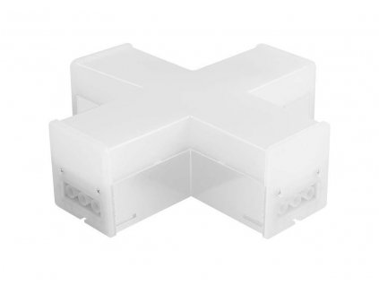 Bílý X konektor pro LED lineární svítidlo