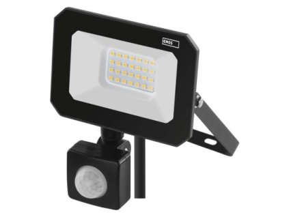 LED reflektor SIMPO s pohybovým čidlem, 20 W, černý, neutrální bílá