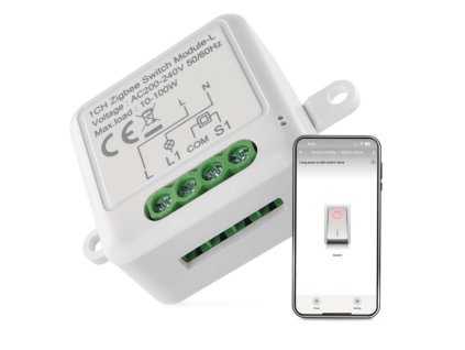 GoSmart modul spínací IP-2103SZ, ZigBee, 1-kanálový (nevyžaduje N vodič)